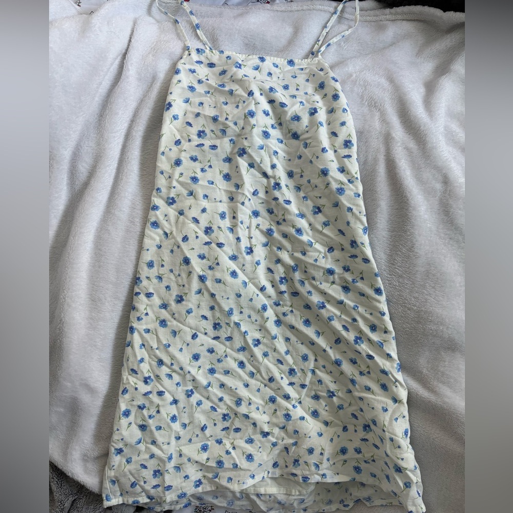 NWT Floral Print Linen Dress